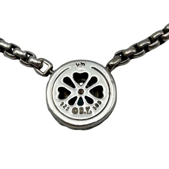 David Yurman Blue Topaz Albion 14K Gold Sterling Silver 925 Necklace Authentic - Picture 3 of 11